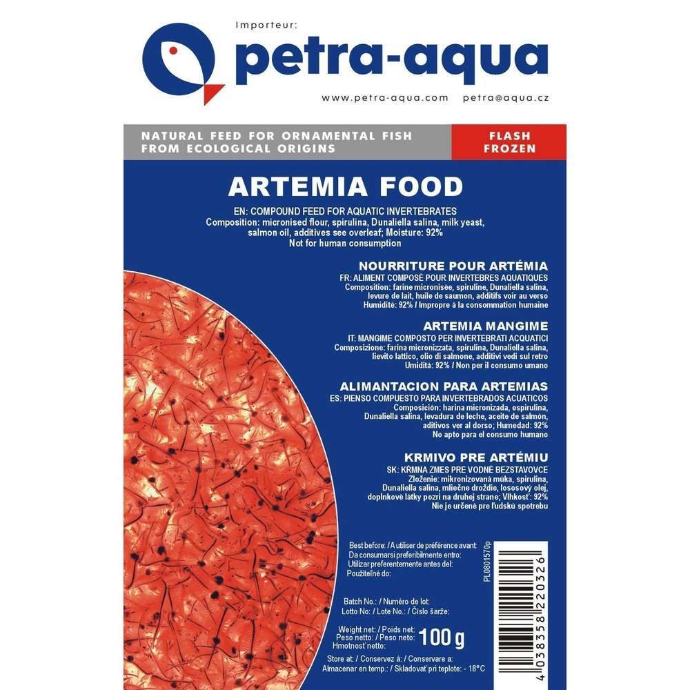 Hrană congelată pentru nevertebrate acvatice, hrană pentru Artemia, ARTEMIA FOOD, blister 100 g